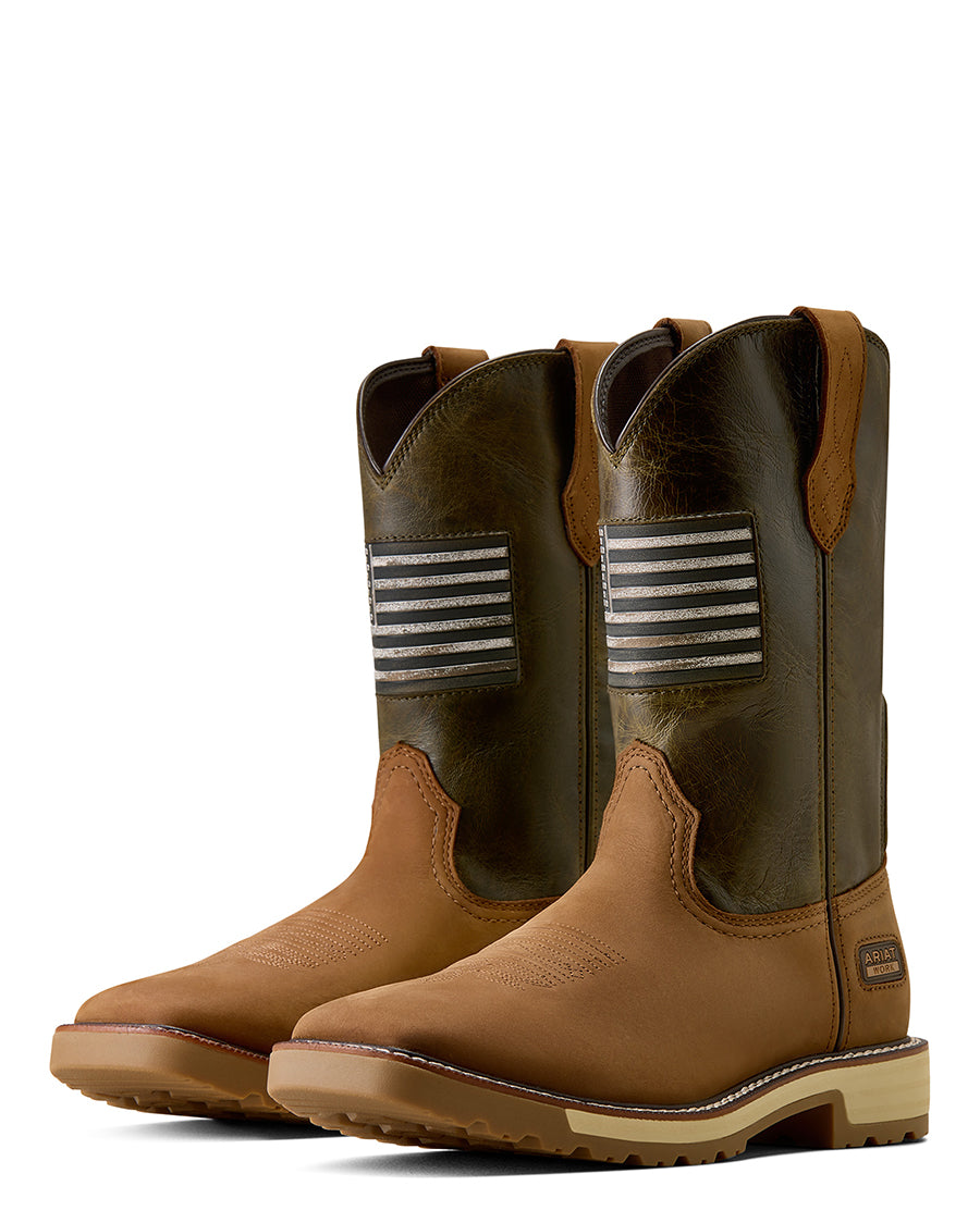 Men's Activator Patriot Wide Square Toe Work Boots - 10079675