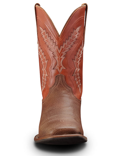 Men's The Doc In Dark Chestnut & Burnt Orange Bison Western Boots - 10031-Dbo