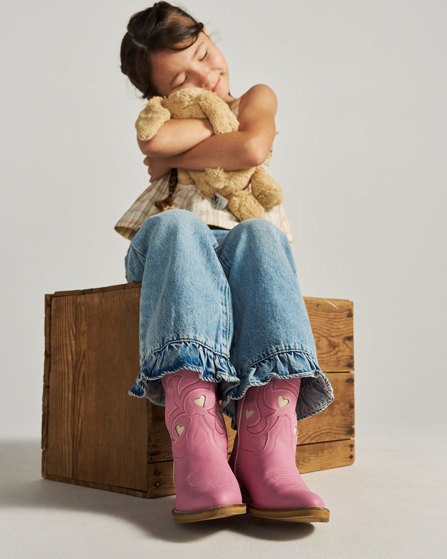 Girls' The Annie Hearts Western Boots - 81034-Wlr