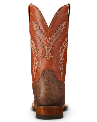 Men's The Doc In Dark Chestnut & Burnt Orange Bison Western Boots - 10031-Dbo