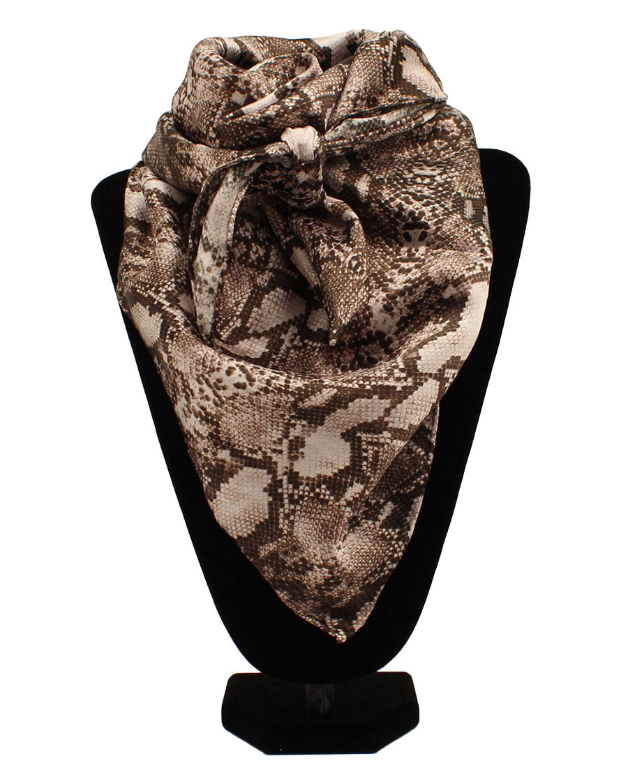 Snake Skin Printed Silk Wild Rag - 0907006