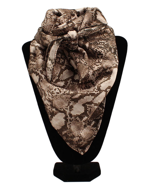 Snake Skin Printed Silk Wild Rag - 0907006
