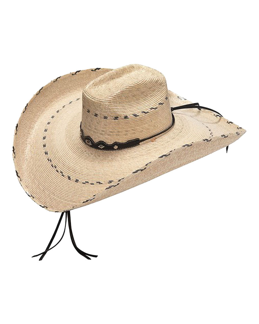 Old West Texas-Alamo Crown-7 Straw Cowboy Hat - D05100