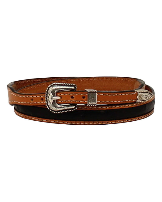 Ostrich Print Genuine Leather Hatband - D740001101