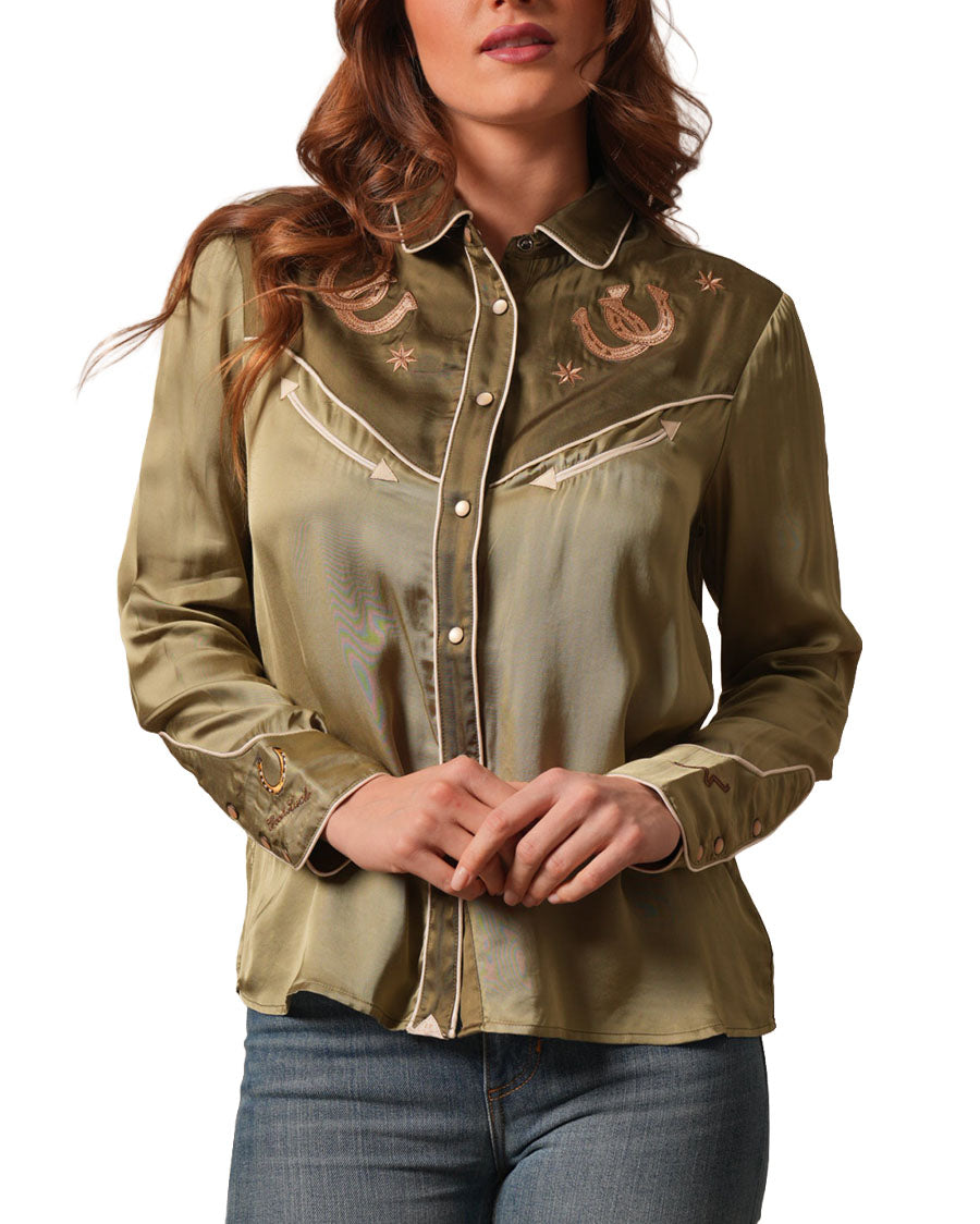 Women's Merada Long Sleeve Western Shirt - Wto0000079-Gn011