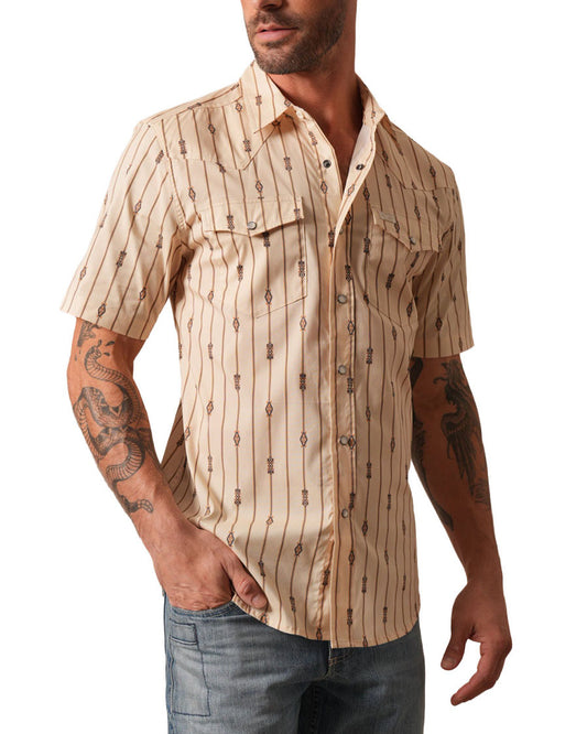 Men's Gunner Short Sleeve Western Shirt - Mds0000052-Be006