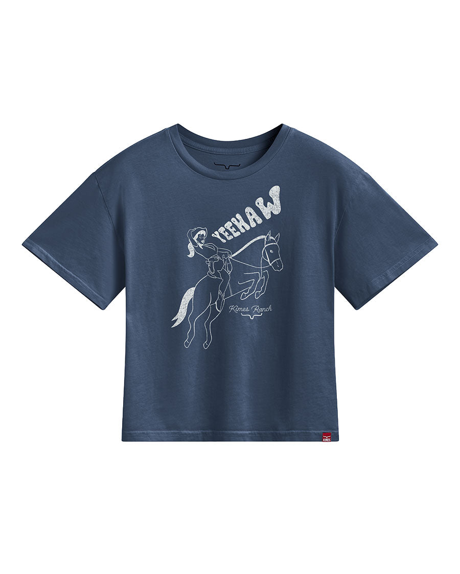 Women's Yeehaw Short Sleeve Graphic T-Shirt - Wsh0000137-Bl031