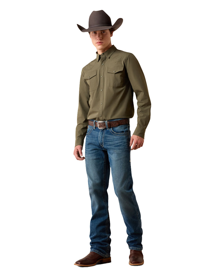 Men's Frontierflex Venttek Fitted Snap Long Sleeve Western Shirt - 10079816