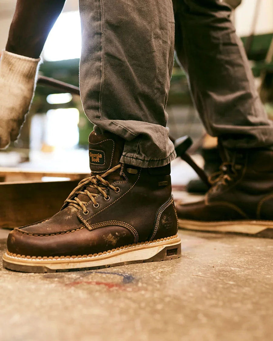 Men's AMP LT Wedge Waterproof Moc-Toe Work Boots - GB00429