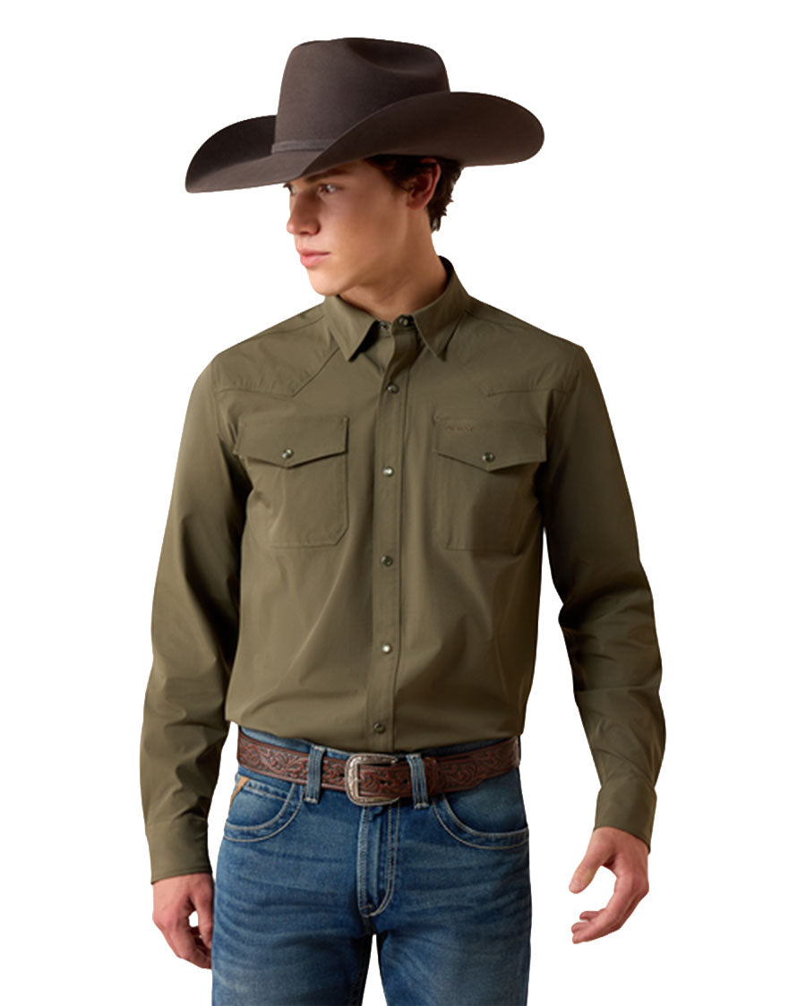 Men's Frontierflex Venttek Fitted Snap Long Sleeve Western Shirt - 10079816