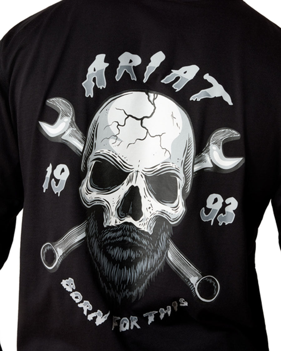 Men's Rebar Workman Bearded Skull Long Sleeve T-Shirt - 10079145