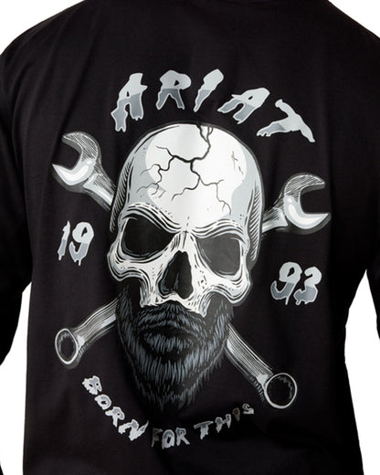 Men's Rebar Workman Bearded Skull Long Sleeve T-Shirt - 10079145