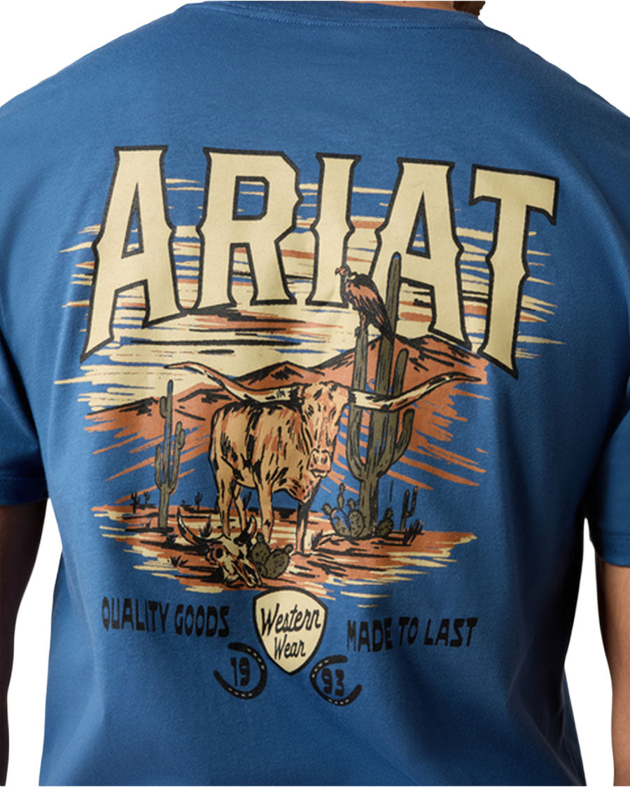 Men's Ariat Lone Longhorn Short Sleeve T-Shirt - 10079268