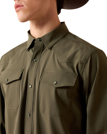 Men's Frontierflex Venttek Fitted Snap Long Sleeve Western Shirt - 10079816
