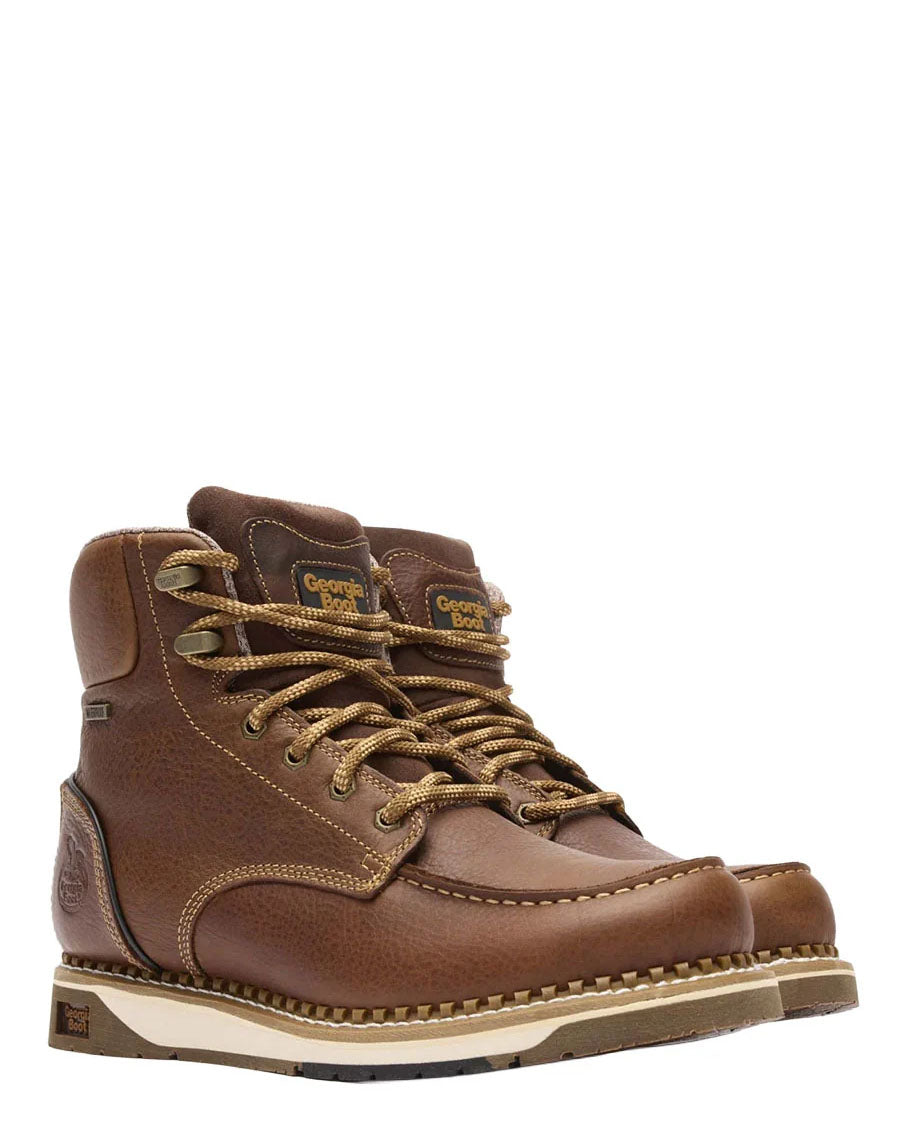 Men's AMP LT Wedge Waterproof Moc-Toe Work Boots - GB00429