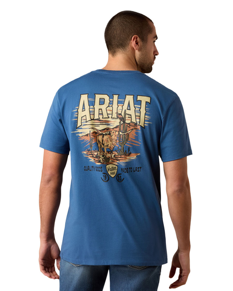 Men's Ariat Lone Longhorn Short Sleeve T-Shirt - 10079268