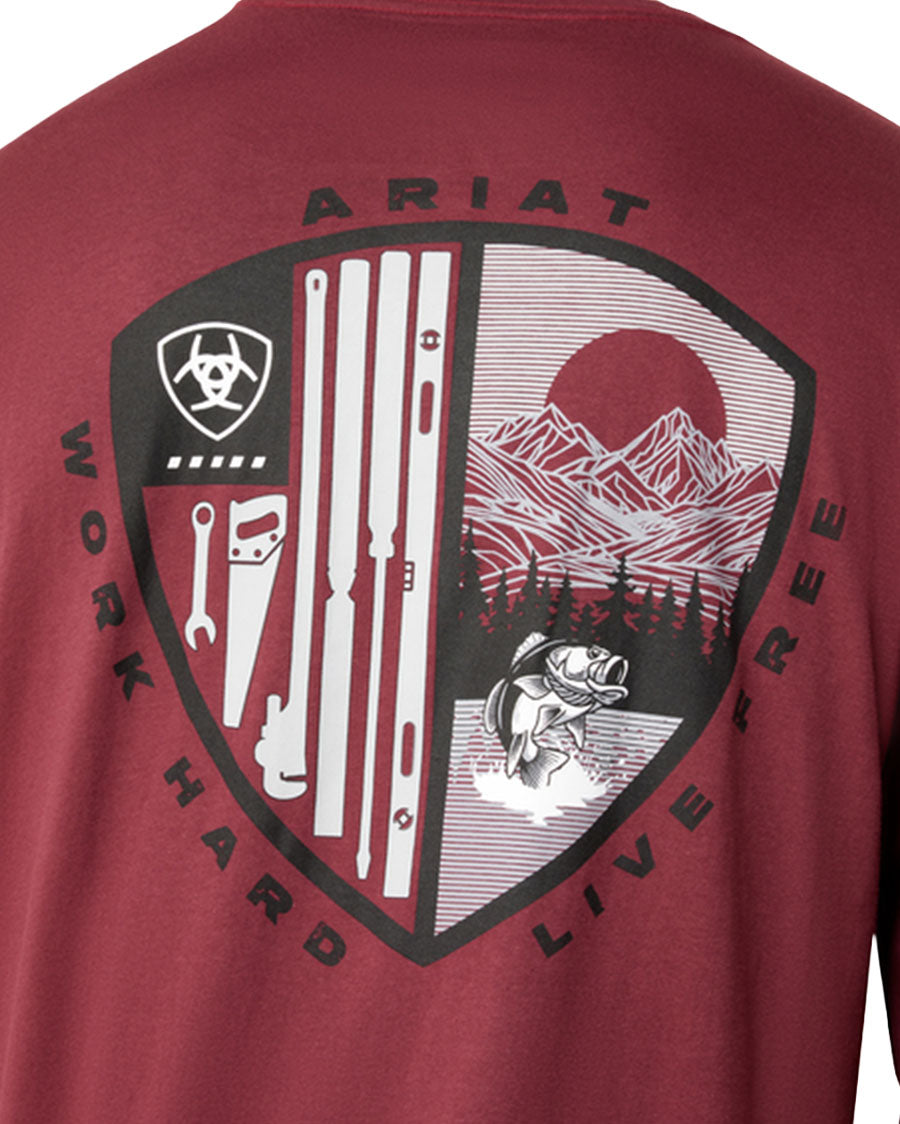 Men's Rebar Cotton Strong Whlf Shield Long Sleeve T-Shirt - 10079792