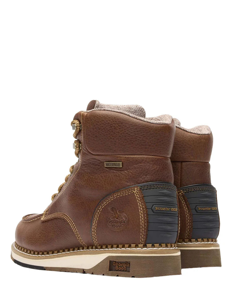 Men's AMP LT Wedge Waterproof Moc-Toe Work Boots - GB00429