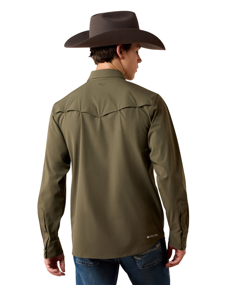 Men's Frontierflex Venttek Fitted Snap Long Sleeve Western Shirt - 10079816