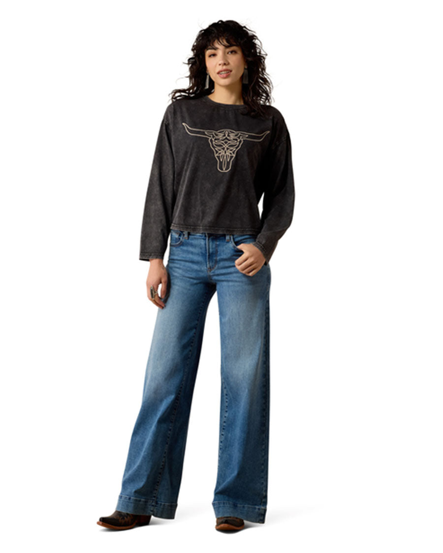 Women's Steer Story Long Sleeve T-Shirt - 10080681