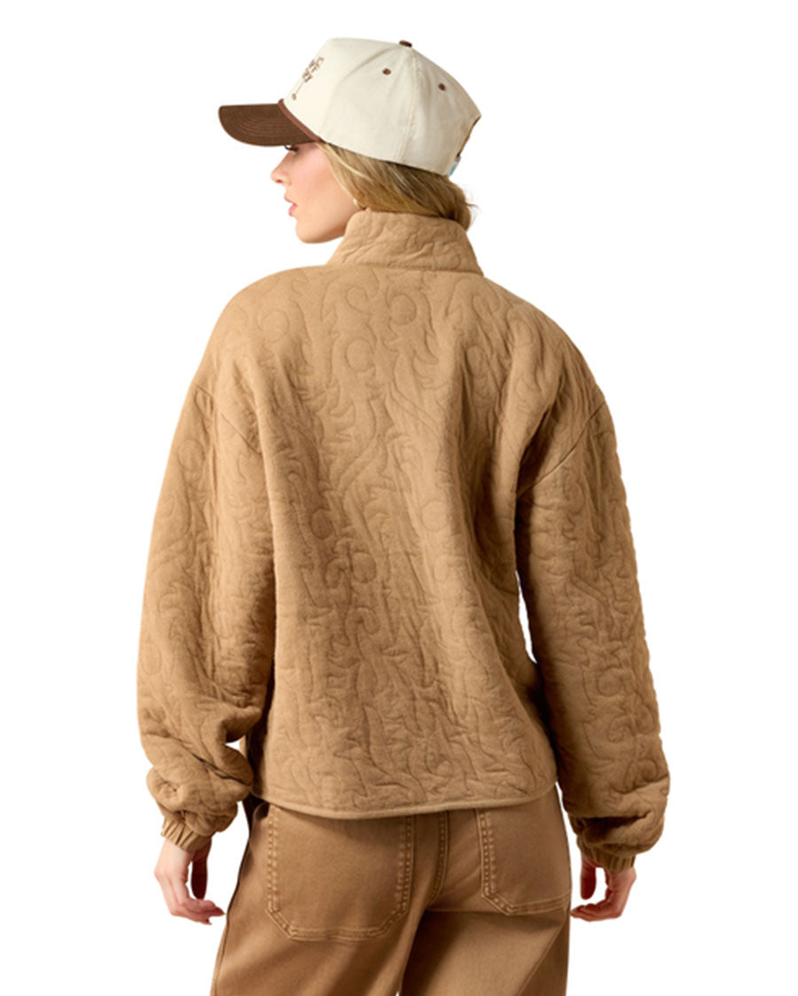 Women's Boot Stitch 1/2 Zip Long Sleeve Pullover - 10080634
