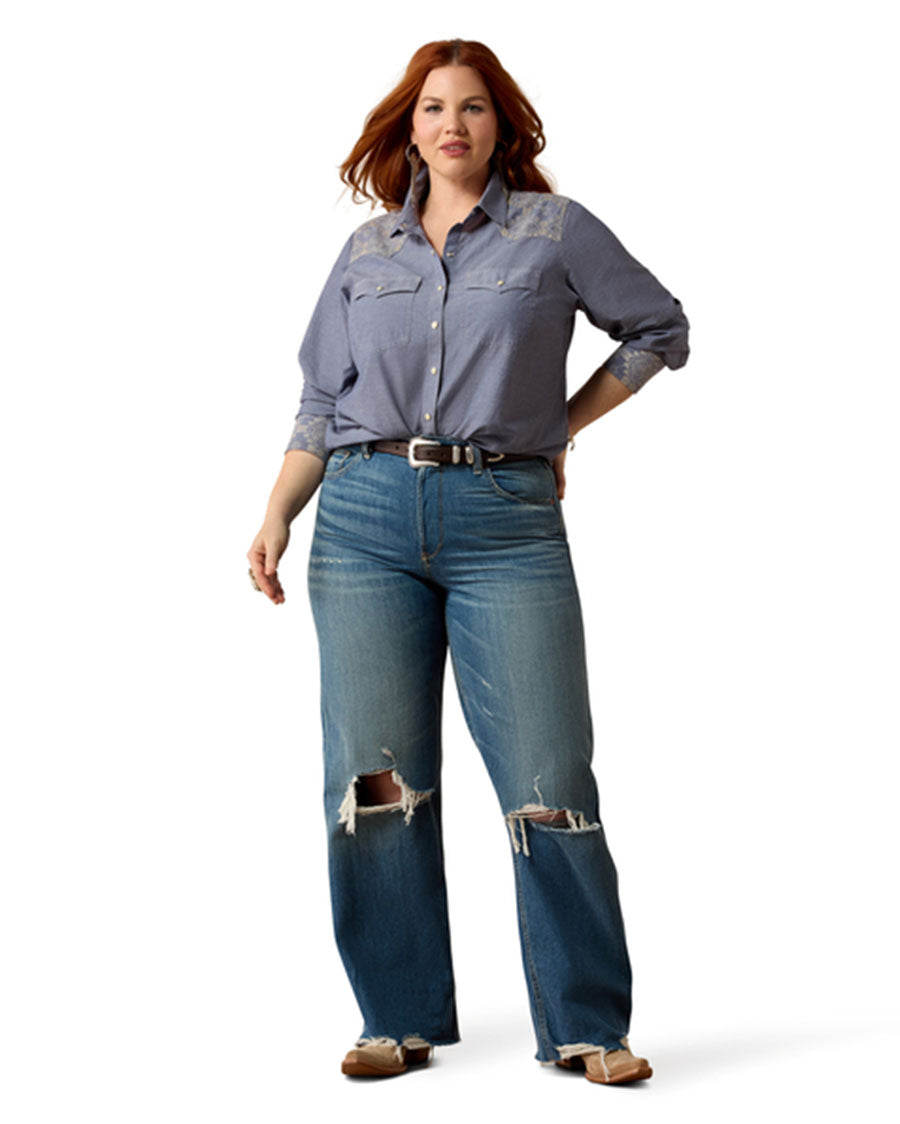 Women's Riverstone Long Sleeves Western Snap Shirt - 10080599