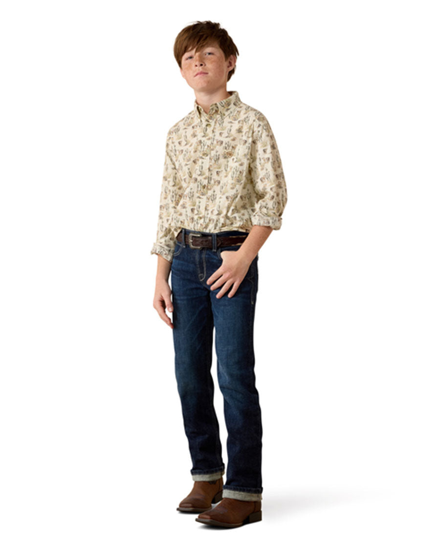 Boys' Luthor Classic Fit Long Sleeve Western Shirt - 10080718