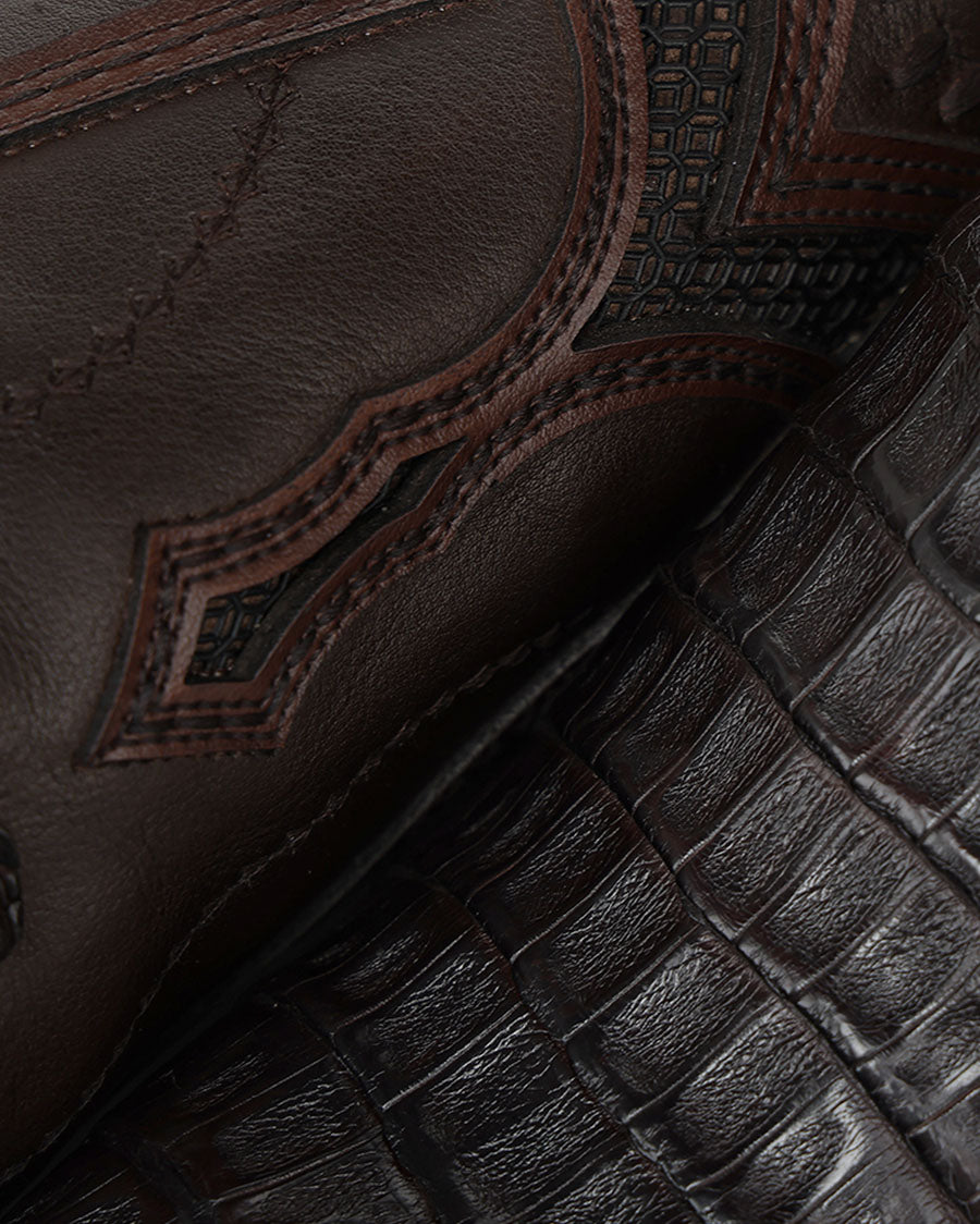 Men's Caiman Inlay & Embroidery Exotic Western Boots - A5202