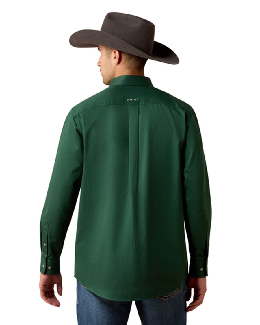 Men's Team Logo Twill Classic Fit Long Sleeve Western Shirt - 10079291