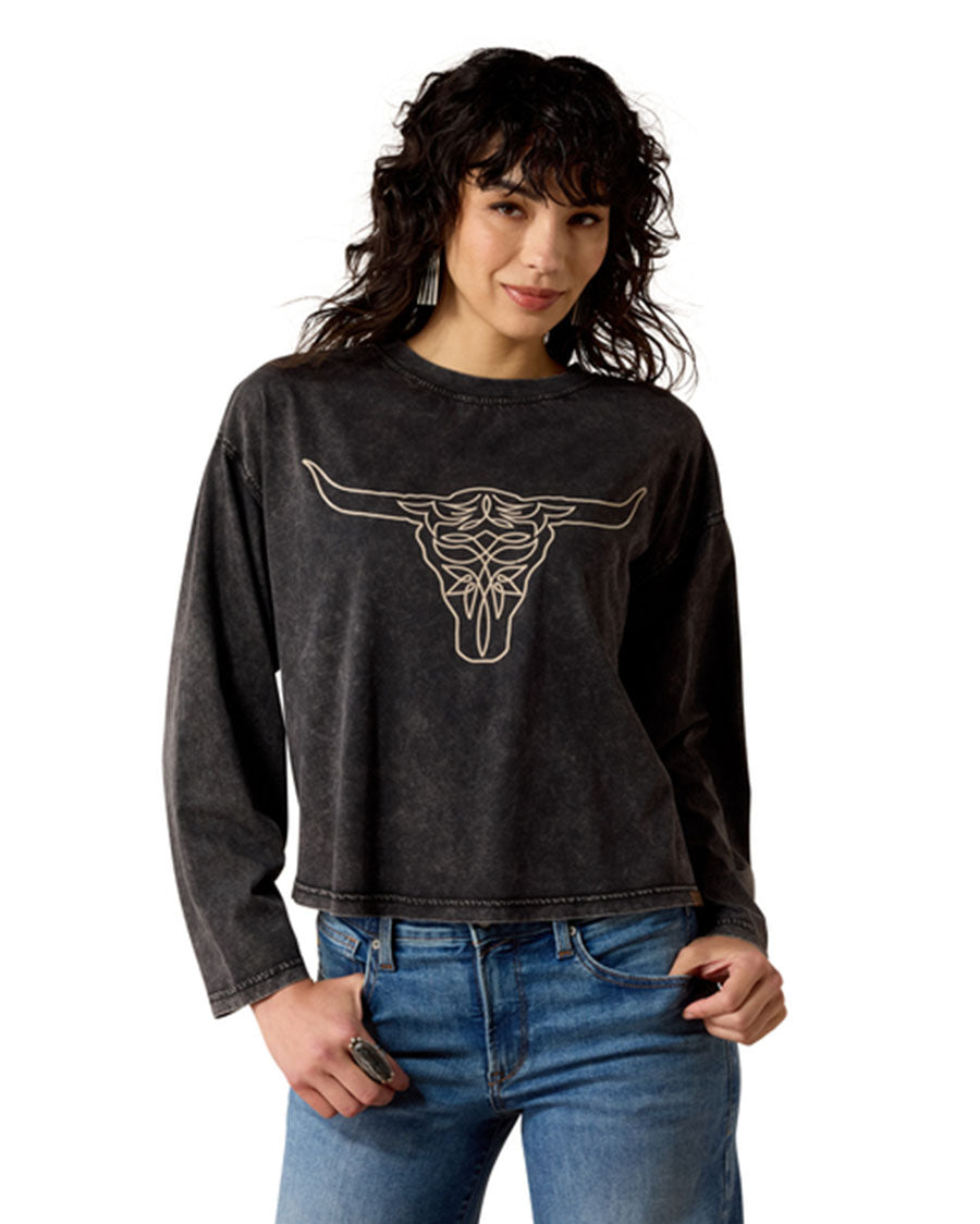 Women's Steer Story Long Sleeve T-Shirt - 10080681