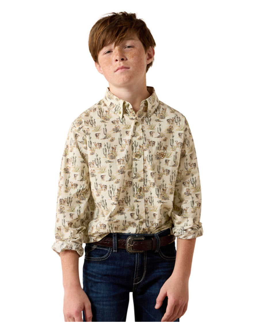 Boys' Luthor Classic Fit Long Sleeve Western Shirt - 10080718
