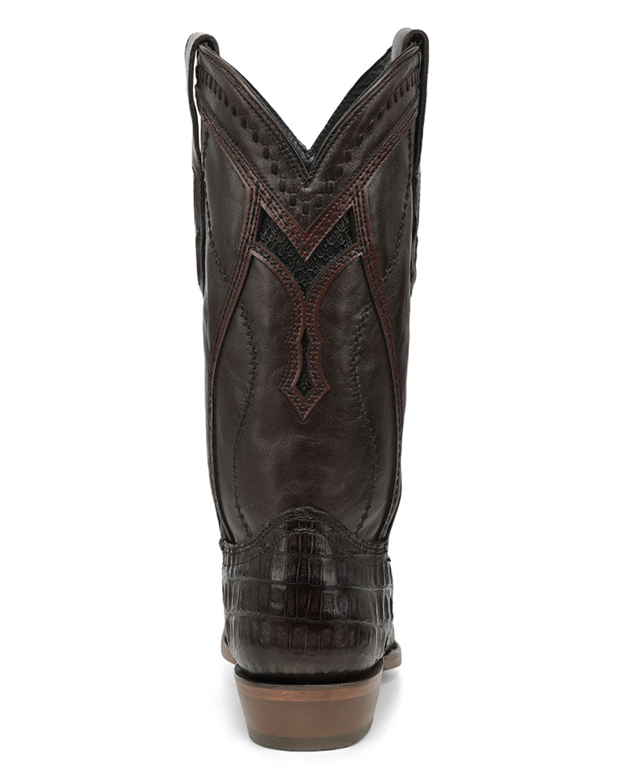 Men's Caiman Inlay & Embroidery Exotic Western Boots - A5202
