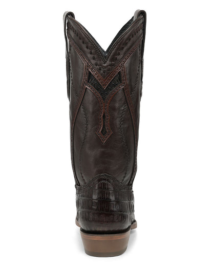 Men's Caiman Inlay & Embroidery Exotic Western Boots - A5202