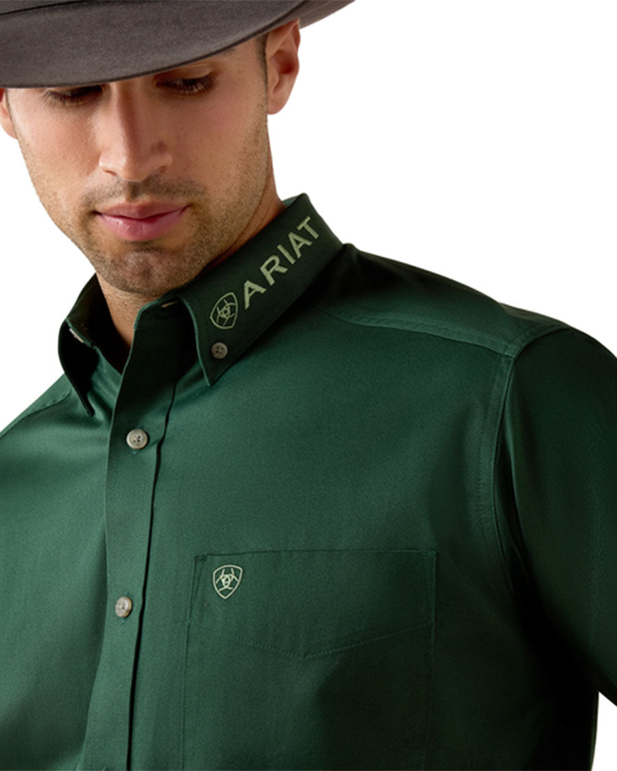 Men's Team Logo Twill Classic Fit Long Sleeve Western Shirt - 10079291