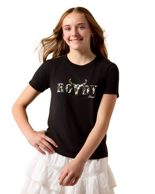 Youth Ariat Rowdy Cow Skull Graphic T-Shirt - 10083099