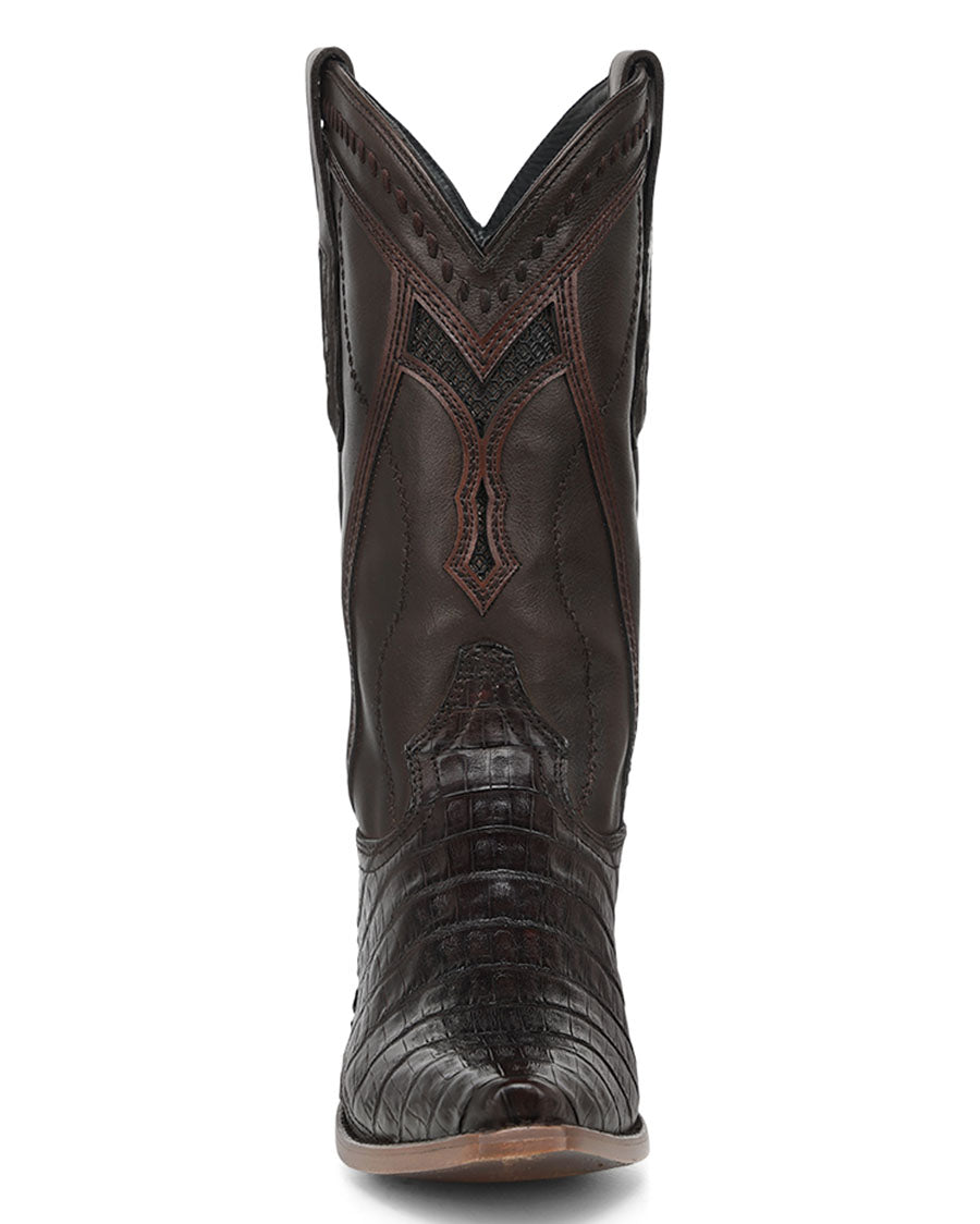 Men's Caiman Inlay & Embroidery Exotic Western Boots - A5202