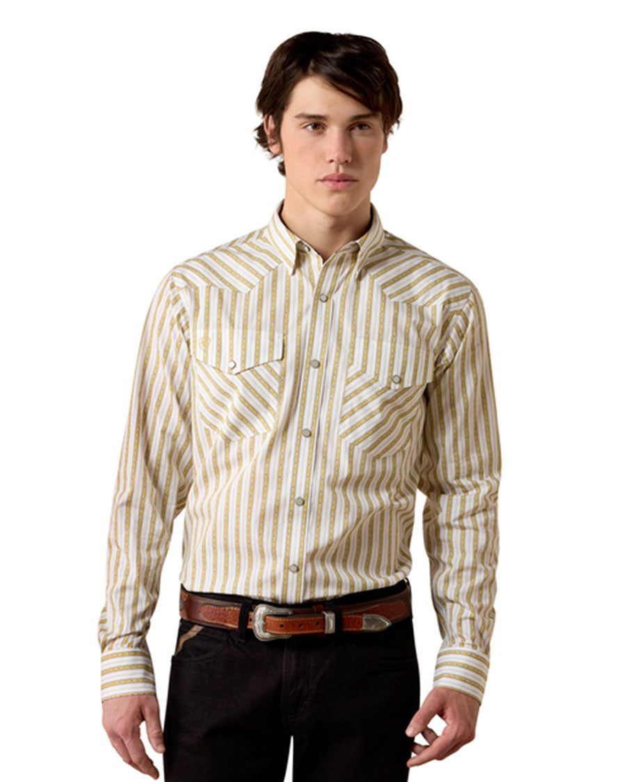 Men's Wrinkle Free Rival Fitted Snap Long Sleeve Western Shirt - 10080621