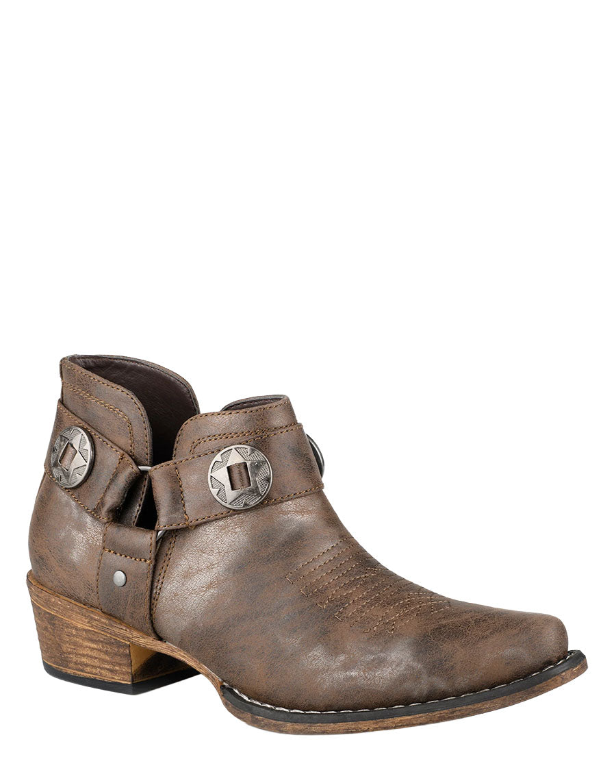 Women's Ava Harness Ankle Boot - 09-021-1567-3487 BR by Roper from Skip’s Western Outfitters | KAR-09-021-1567-3487 BR-055-B