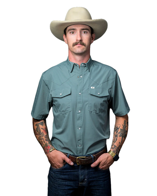Men's Short Sleeve Pearl Snap Performance Western Shirt - Fss1002334