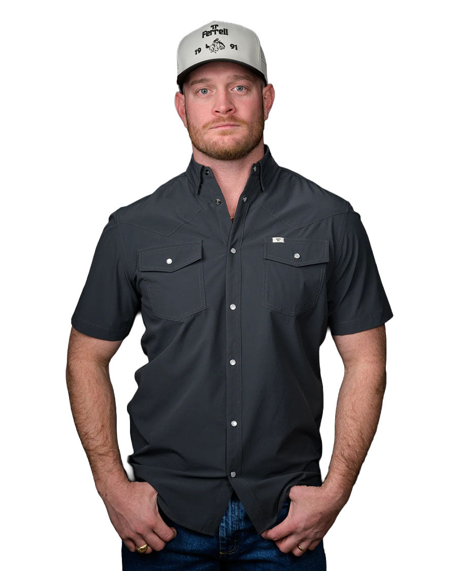 Men's Short Sleeve Pearl Snap Performance Western Shirt - Fss1002336