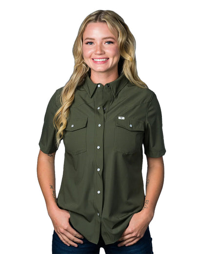 Women's Short Sleeve Pearl Snap Performance Western Shirt - Fss2002332 by Ferrell from Skip’s Western Outfitters | FRL-FSS2002332-SMALL