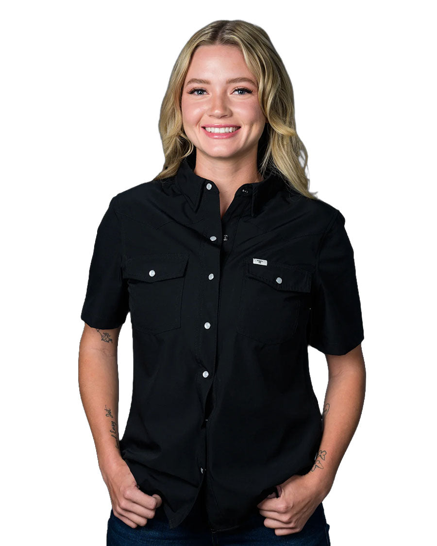 Women's Short Sleeve Pearl Snap Performance Western Shirt - Fss2002335