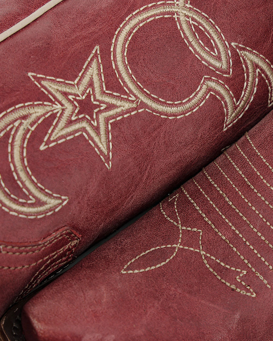 Women's Embroidery Stars Tall Top Western Boots - L6443