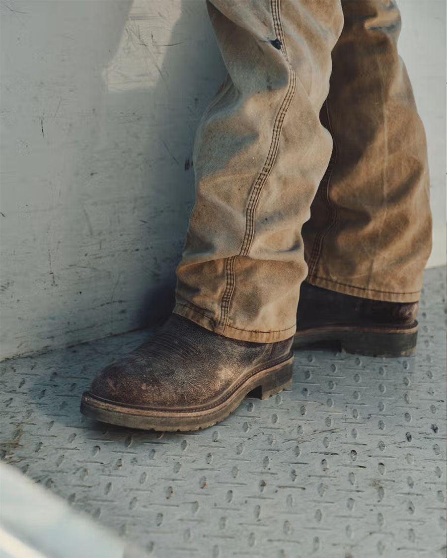 Men's LongHaul Waterproof Round Composite Toe Work Boots - Tobacco Cowhide - 10111-Tbc