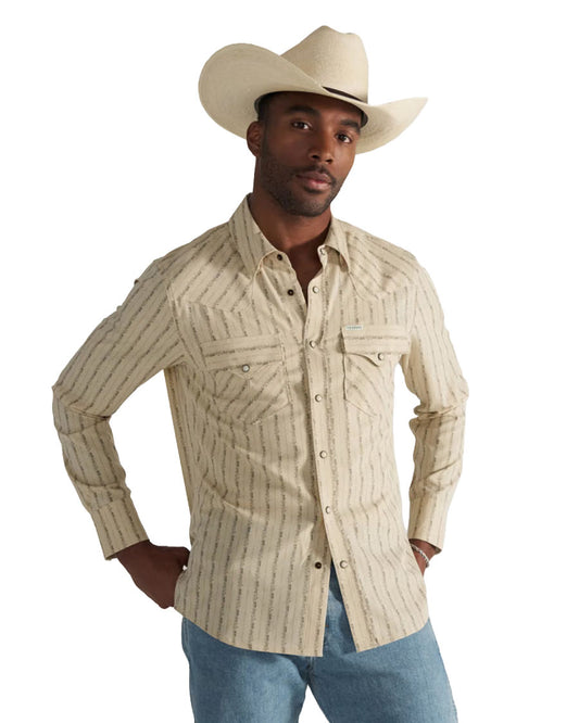 Men's Pearl Snap Long Sleeve Performance Western Shirt - 40363-Snm