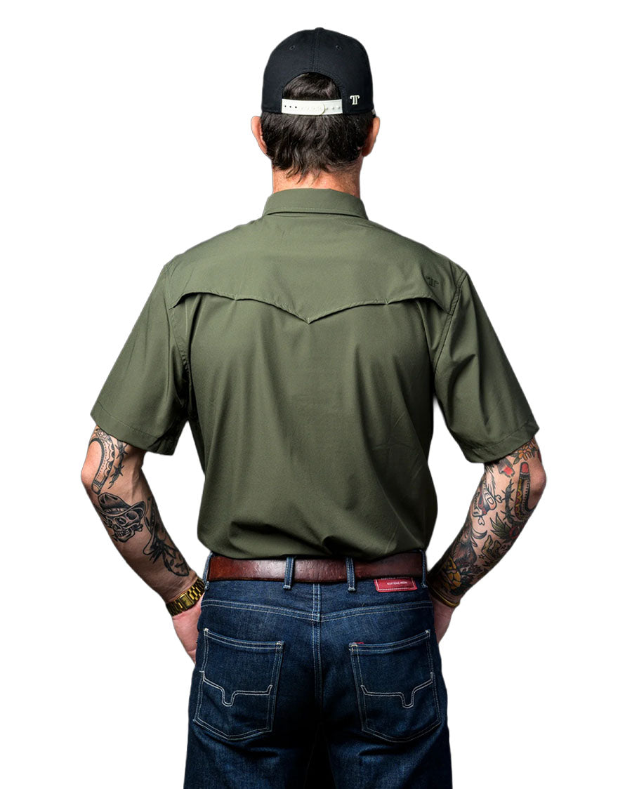 Men's Short Sleeve Pearl Snap Performance Western Shirt - Fss1002332