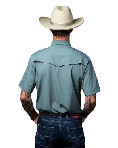 Men's Short Sleeve Pearl Snap Performance Western Shirt - Fss1002334