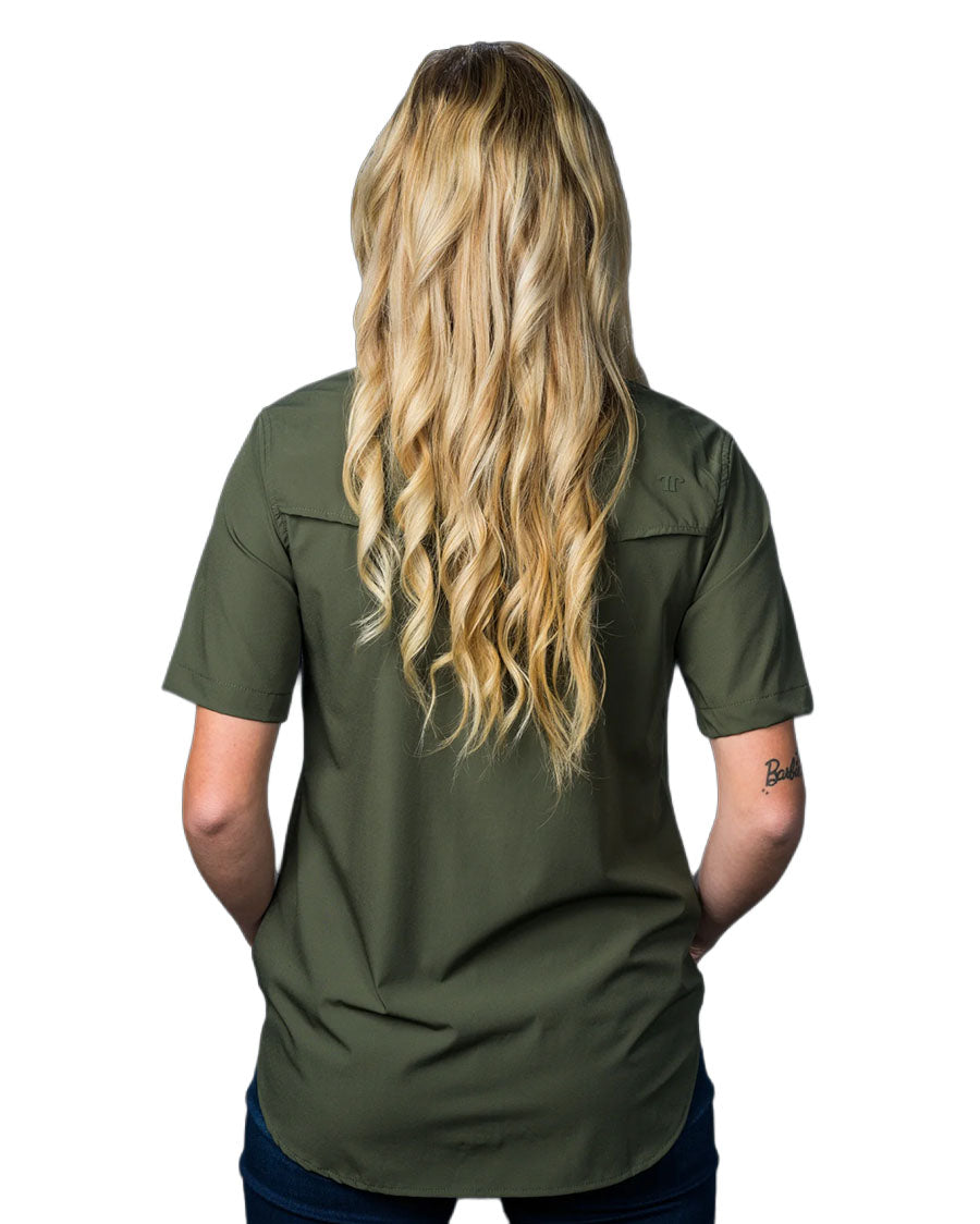 Women's Short Sleeve Pearl Snap Performance Western Shirt - Fss2002332