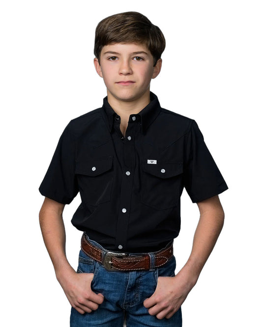 Kids' Short Sleeve Pearl Snap Performance Western Shirt - Kss3002335