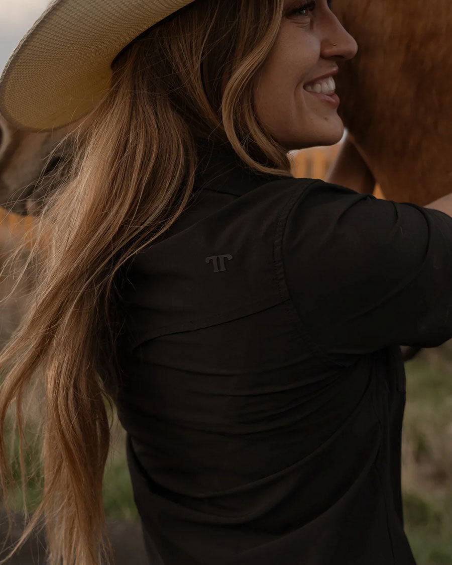 Women's Short Sleeve Pearl Snap Performance Western Shirt - Fss2002335